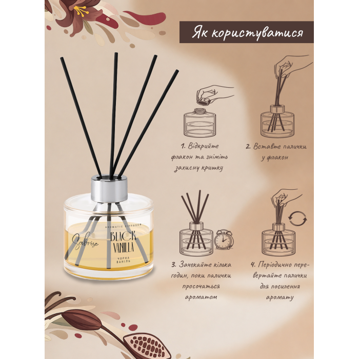 Замовити Аромадифузор Sabrise Black Vanilla, 38000635 доставка по Україні