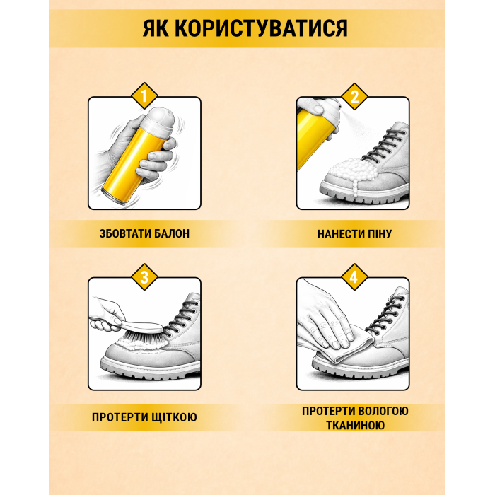 Купити Піна-очисник для замші, нубуку, текстилю Walkin 150 мл, 38000170 доставка по Україні