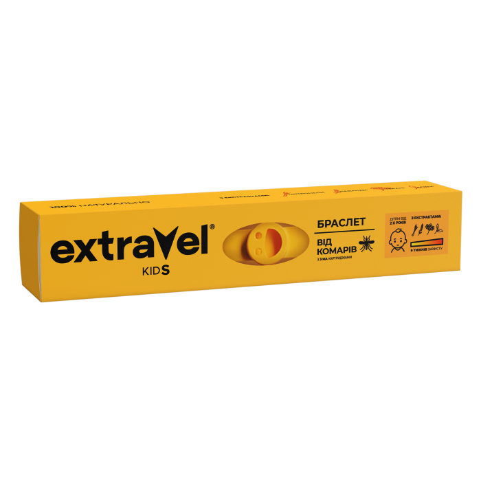 Купити Браслет зі змінними картриджами від комарів дитячий Extravel Kids, 38000311 доставка по Україні