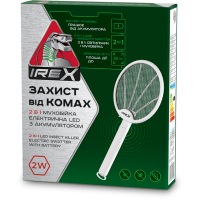 IREX Мухобійка електрична для знищення комах LED 2 в 1 з акумулятором 500 mAh 2 Вт.