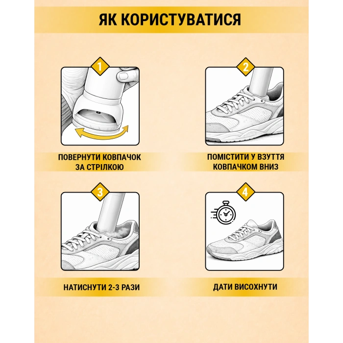 Замовити Нейтралізатор запаху для взуття, жіночий WALKIN ACTIVE, 100 мл, 38000414 доставка по Україні